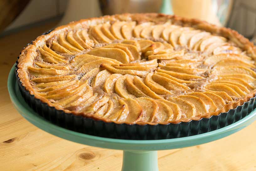 Appeltaart op schaal